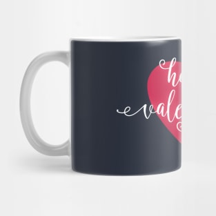 Simple and Lovely Happy Valentine's Day Calligraphy Mug